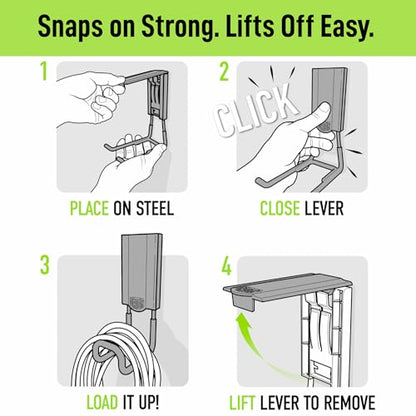 GATOR MAGNETICS MEGA 3 in Closed Hooks, 45 lb Heavy Duty Magnetic Hooks for Steel Surfaces, Patented Easy-Release, Non-Slip Grip – Storage & Organization, Garage, Home Tools & Gear Storage – 3 Pack - size: 3 Inch, style: Closed