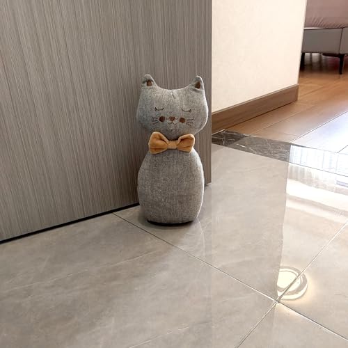 Interior Door Stopper Fabric Doorstops Decorative Cat (Simple Bow cat)