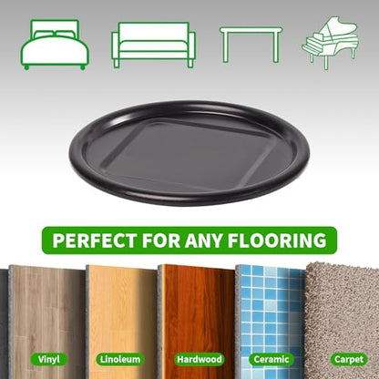 4" Round Carpet Bottom Furniture Caster Cups, Reusable Furniture Sliders for Hardwood Floors, Felt Furniture Pads Coasters to Protect Tile or Laminate Floors from Scratches, Brown/Gray (12 Pack) - size: 4 Inch, 12 Pack