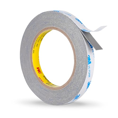 Foam Double Sided Tape 0.5in×20Ft, Made of 3M Heavy Duty Mounting Tape PE Foam for LED Strip Lights, Home Decor, Signs, DIY – Weatherproof Adhesive for Plastic, Metal, Glass, Indoor & Outdoor Use - size: 0.5" x 20Ft