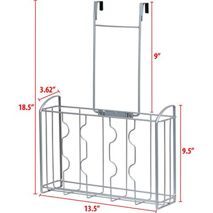 Simple Houseware Over Cabinet Door Organizer, Silver - size: 1 Pack