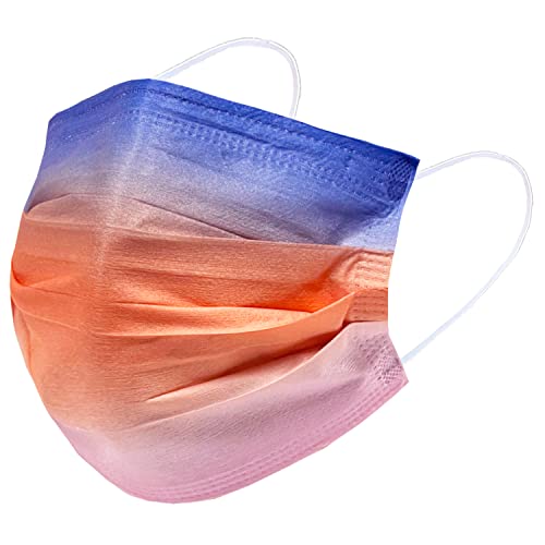 Disposable Safety Mask 3 Layer Protection Face Mask for Adults 50 pcs (Transition 2) - color: Transition 2