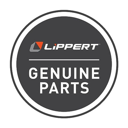 Lippert Global Entry Door Latch Kit with Deadbolt, Keyed Lock, Two FIC Keys, Edge Cover Plate, Strike Plate, Mounting Screws for Travel Trailers - 239632, White