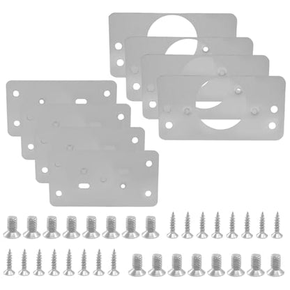 8Pcs Hinge Repair Kit, Durable Cabinet Hinge Repair Plate, Fixing Plate for Cabinet Door Repair, Rust-Resistant Stainless Steel, Easy Installation