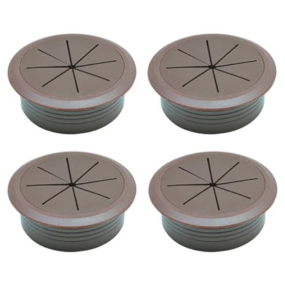 Desk Grommet 2-1/16" (53 mm), Desk Hole Cover for Cables Coffee, Cable Grommet ABS Plastic, Desk Hole Grommet for Office and Home Table Cable, Detachable & Flexible Cable Cord Organizer-4 Pcs - size: 2-1/16"(53 mm)-4Pcs, style: Coffee