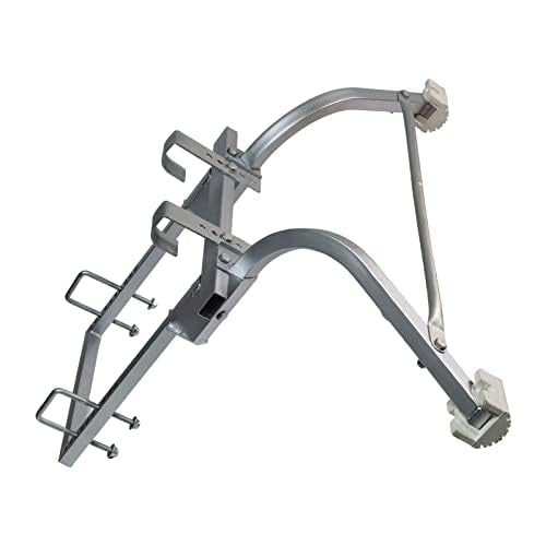 Ladder Stabilizer,Extended Ladder Stabilizer Accessory for Roof Gutter Guard＆Wall,Ladder Stand-Off Heavy Duty Steel Wing Span/Wall Ladder Standoff with Non-Slip Rubber Bottom pad(Silver Gray-Steel) - color: Silver Gray-Steel