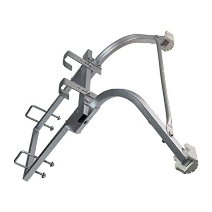 Ladder Stabilizer,Extended Ladder Stabilizer Accessory for Roof Gutter Guard＆Wall,Ladder Stand-Off Heavy Duty Steel Wing Span/Wall Ladder Standoff with Non-Slip Rubber Bottom pad(Silver Gray-Steel) - color: Silver Gray-Steel