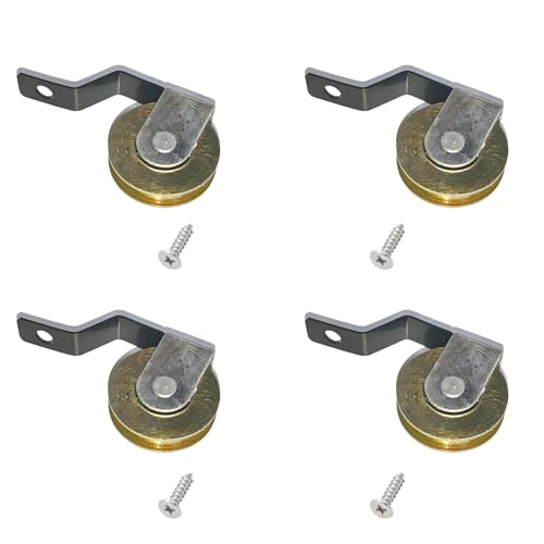 8 Piece 1 inch Heavy Duty Anti Detonation Sliding Screen Door Roller Replacement Kit with V Bias Bent Tension Springs for Patio DIY Screen Door Replacement Roller - size: 1-inch flyscreen roller