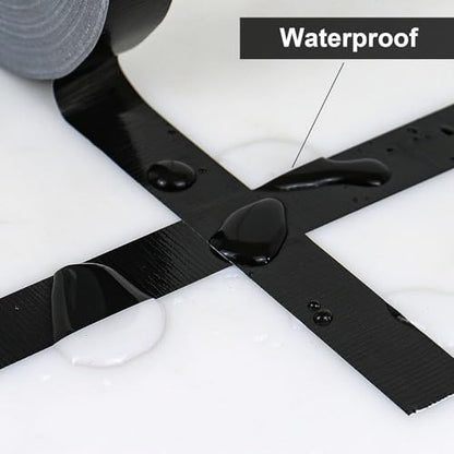 JIALAI HOME Black Duct Tape, 1 inch x 60 yds, HeavyDuty, Flexible, No Residue, All-Weather Waterproof Tape, UV Resistant for Crafts & Home Improvement - color: Black