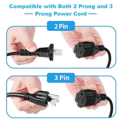 3 Prong 1 to 3 Outlet Power Cord Splitter Cord, 1.6FT 16AWG 10A/1250W, NEMA 5-15P to 3X NEMA 5-15R Y Style 3-Outlet Extension Cord for Home, Room, Office (Black) - style: 1 to 3