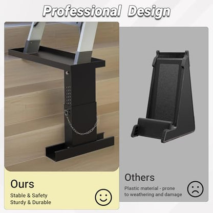 Ladder Extender Pro, Ladder Stabilizer High Strength, Ladder Leveler 13.4”-19” Adjustable Height Range for Single and Extension Ladders