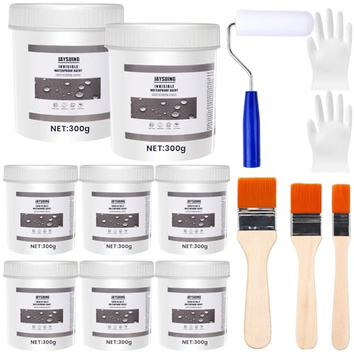 84 OZ (2400g) Jaysuing Invisible Waterproof Agent, Waterproof Sealant, Transparent Rainproof Coating, Water-Resistant Anti-Leakage Agent, Transparent Repairing Leak Water-Resistant Adhesive - style: 84OZ