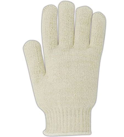 MAGID T153 KnitMaster T153 Heavyweight 7 Gauge Knit Gloves, Cotton Poly Blend, Men's (Fits Large), Natural (Pack of 24) - size: 9/L, style: 24 Pairs