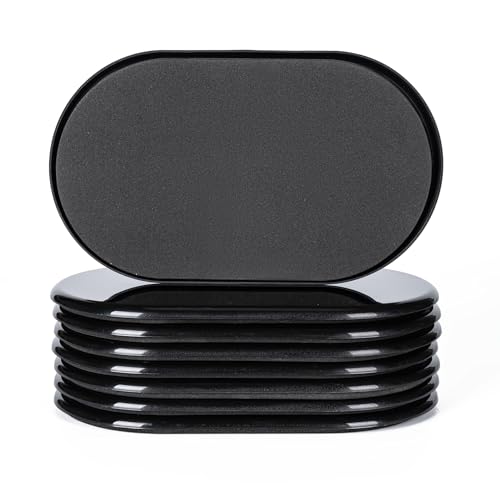 Furniture Sliders, Furniture Sliders Pads for Hardwood Floors, Chair Legs Floors Protectors, Reusable Round Glides Glider, Heavy Duty Furniture Movers Sliders (8 Pcs, 5 3/4inch x 9 1/2inch,Black) - size: 9 1/2" Oval-8 Pack Black