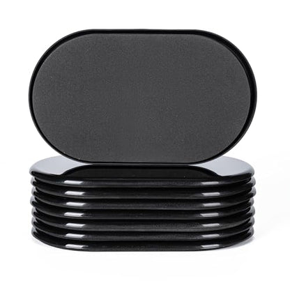 Furniture Sliders, Furniture Sliders Pads for Hardwood Floors, Chair Legs Floors Protectors, Reusable Round Glides Glider, Heavy Duty Furniture Movers Sliders (8 Pcs, 5 3/4inch x 9 1/2inch,Black) - size: 9 1/2" Oval-8 Pack Black