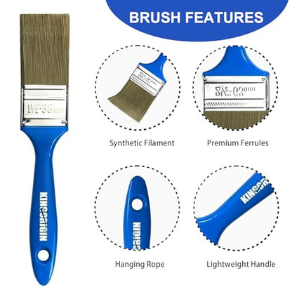 1.5 Inch Paint Brush Set, 40 Pack, 1-1/2 Inch (38mm) Flat Paint Brushes for Walls, Furniture, Crafts, Professional DIY Painting & Touch-Ups - color: 40 Pack, 1.5 Inch