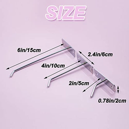 30pcs Wall Mounted Heavy Duty Metal Single Hooks Home Storage Organizer Hanger Stainless Steel Hooks (2/4/6inch) - size: 2/4/6 IN