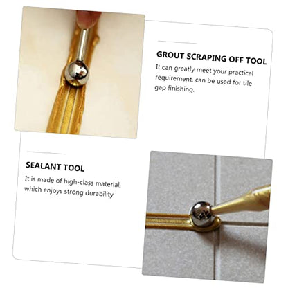 5-Piece Tile Caulk Finishing Tool Set for Grout Removal Waterproof Sealant Tool Sturdy Metal Scraper for Floor and Wall Gaps Repair