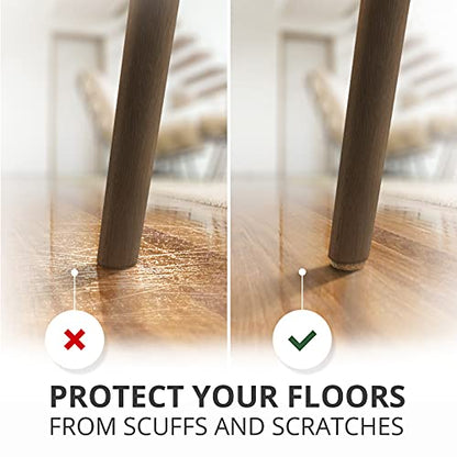 Felt Furniture Pads X-PROTECTOR 133 PCS Premium Furniture Pads - Felt Pads Furniture Feet Best Wood Floor Protectors - Protect Your Hardwood & Laminate Flooring! Brown and Beige - size: 133 PCS Brown & Beige, Round & Square