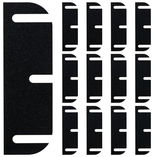 12 Pack Door Hinge Shims, 3.5 Inch Door Hinge Spacer Kit, Precut Polycarbonate (PC) Hinge Shims with DIY Trimmable Option for Door Alignment & Repair, Standard Pattern, 1.2mm / 0.05” Thickness - color: 3.5" Black