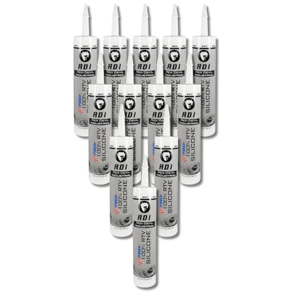 Red Devil 08160I RD PRO Industrial Grade RTV 100% Silicone Sealant, 10.1 oz, White, 12 Pack - color: White, size: 12 Pack