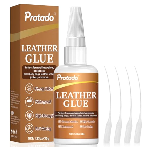 Leather Glue, 35g Heavy Duty Super Strong Clear Glue, Waterproof Flexible Adhesive for Leather Bonding, Repair, Shoes, Bags, Sofas, Belts, Crafts, DIY Kits - style: Leather Glue