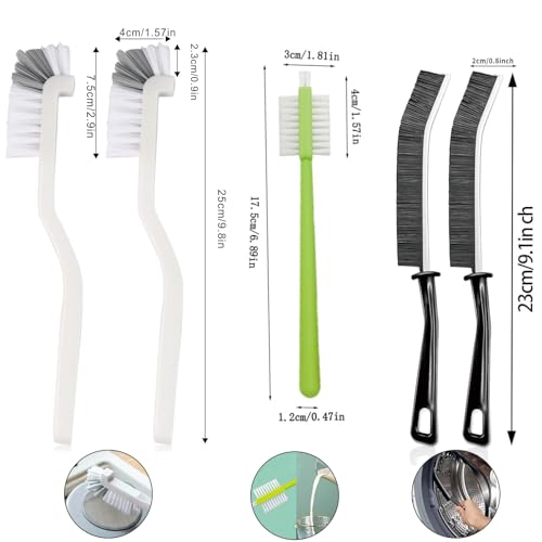 Window Groove Cleaning Brush, Window or Sliding Door Track Cleaner for Sliding Door, Sill, Tile Lines, Shutter, Car Vents, Keyboard (14Piece) - size: brush-14Piece