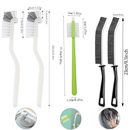 Window Groove Cleaning Brush, Window or Sliding Door Track Cleaner for Sliding Door, Sill, Tile Lines, Shutter, Car Vents, Keyboard (14Piece) - size: brush-14Piece