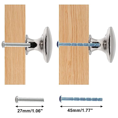 8 Pcs Brushed Nickel Cabinet Knobs, Silver Dresser Knob Kitchen Drawer Knobs, Single Hole Cupboard Door Knob Dresser Drawer Pulls Handles - color: Brushed Nickel, size: 8 Pack