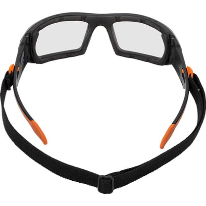 Klein Tools 60470 Safety Glasses, ANSI Z87.1+ Pro Full Frame Gasket Safety Glasses, Clear Lenses, UV Protection, Anti-Fog, Scratch Resistant - style: Professional With Gasket