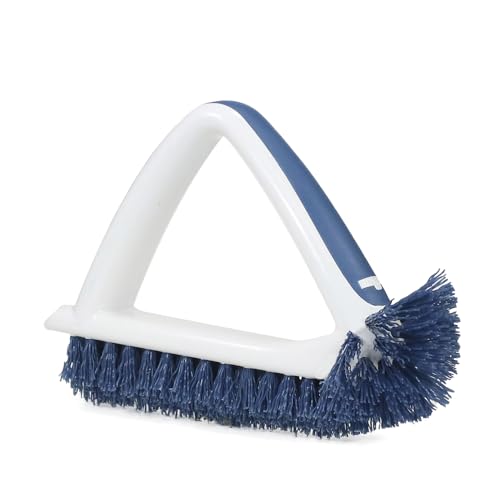Unger 2-in-1 Grout and Corner Scrubber Brush Tool, Crevice Bathroom Cleaning Supplies for Showers, Door Tracks, Tile, and Bathtubs, Household 360-Degree Scrubbing Power - style: 2-in-1 Grout & Corner Scrubber