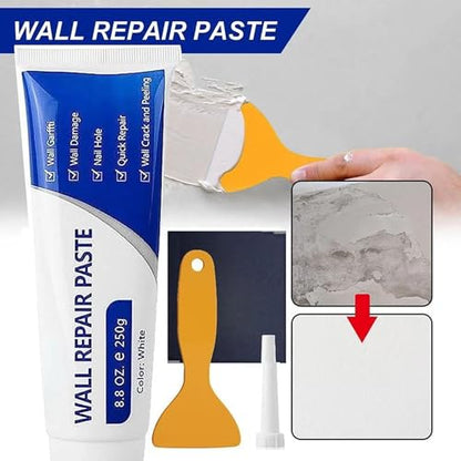 Drywall Patch Repair Kit 250g – Quick-Drying Wall Mending Agent with Scraper, Wall Putty Hole Repair, Multi-Functional Waterproof Repair Paste for Cracks, Holes & Concrete Surfaces (2 Set) - size: 2 SET