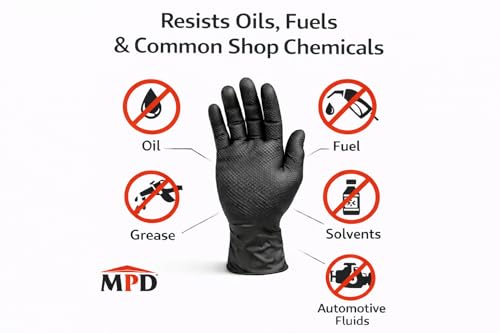 MPD Cobra Guard PRO Black 8-Mil Nitrile Gloves, Diamond Textured Torque Grip. - size: X-Large, style: Cases of 10x100