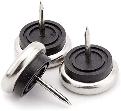 20pcs Round Heavy Duty Furniture Pads,Ulifestar Nail On Furniture Sliders Hardwood Floor Protectors Metal Nail On Glides for Chair Table Desk Cabinet Sofa Couch Leg Feet Non Slip Glides (Dia 19mm) - size: DIA 19mm