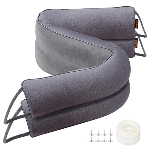 MAGZO Door Draft Stopper, 72 Inch Under Door Draft Blocker Noise Stopper, Weighted Wind Blocker Draft Guard for Bottom of Door, Gray - color: Gray, size: 72in X 4in