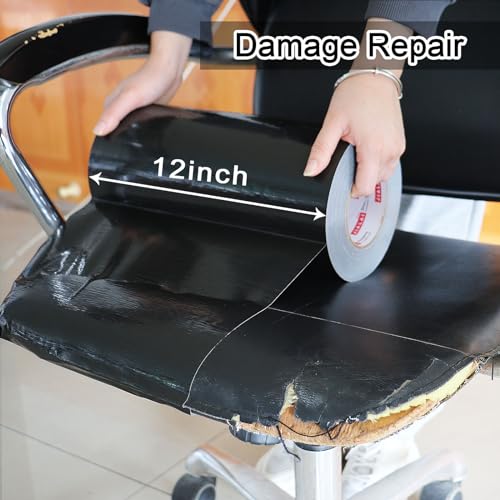 Wide Duct Tape 12 Inch, Industrial Grade 30Yards (90 ft) Wide Tape Duct, 9 Mil Heavy-Duty, Waterproof, Strong, Flexible, No Residue, for Crafts & Home Improvement (Black, 12'' x 90ft) - color: Black, size: 12'' x 90ft