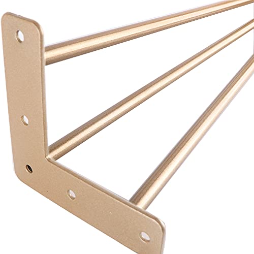 10 Inch Hairpin Legs Metal - 1/2” Dia 3 Rods Design - Mid Century Furniture Table Legs, DIY Furniture Hairpin Feet Gold for Nightstand, Coffee Table and TV Stand, Set of 4 - size: 10 Inch