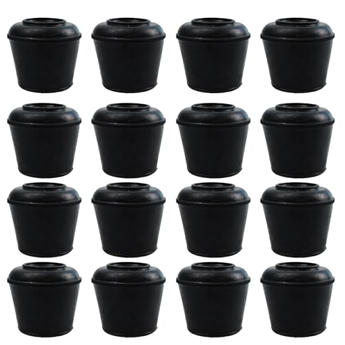 Rubber pad Circular Table Foot Cover Chair Foot Cover Silent Furniture Table and Chair Anti Slip cover19mm (3/4 inch) - size: 19mm-16pack