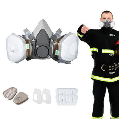 Breathing Safety, Reusable Half-face Protection Cover, Washable Sanding Respirator Kit, Dust Proof Respirator For Painting, Carpentry, Grinding, Dust Removal, Home Renovation, Industrial Jobs
