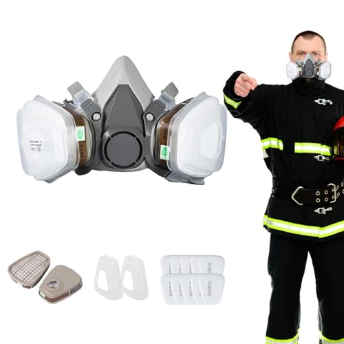 Breathing Safety, Reusable Half-face Protection Cover, Washable Sanding Respirator Kit, Dust Proof Respirator For Painting, Carpentry, Grinding, Dust Removal, Home Renovation, Industrial Jobs