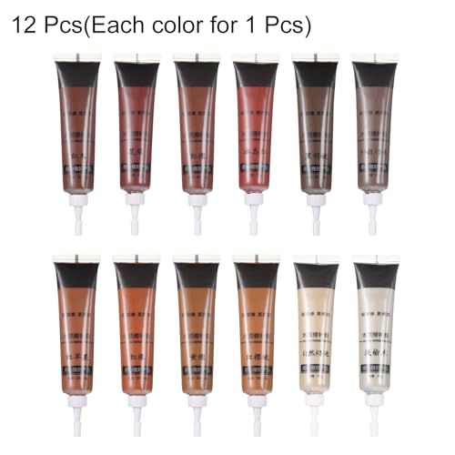 HARFINGTON 12 Colors Wood Filler Scratch Repair Kit Touch Up Filler Wood Paint for Repairing Scratches Cracks Holes on Wooden Floors Cabinet, Table, Red Series - color: Red Series