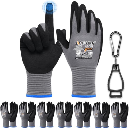 Safety Work Gloves - 7 Pairs, Seamless Knit Glove with MicroFoam Nitrile Coated Smooth Grip on Palm & Fingers for Men and Women, Ideal for General Duty Work(S,Gray) - size: Small, style: 7 Pairs,grey