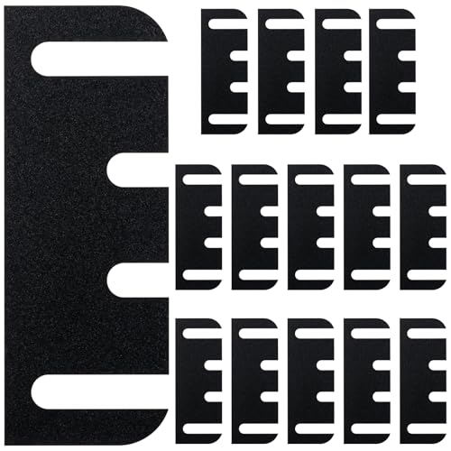 14 Pack Door Hinge Shims, 4 Inch Door Hinge Spacer Kit, Precut Polycarbonate (PC) Hinge Shims with DIY Trimmable for Door Alignment & Repair, Filling Gaps,Standard Pattern, 1.2mm / 0.05”Thickness - color: 4" Size 2 Black