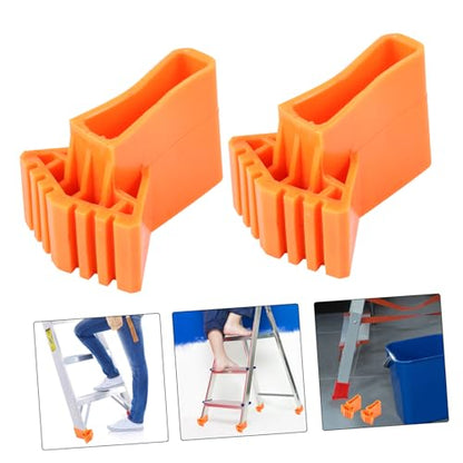 4Pcs Non Slip Ladder Feet Mat Durable Rubber Cushion for Ladder Stability Easy Installation Home Supplies Accessory to Protect Floors from Sliding for Step Ladders