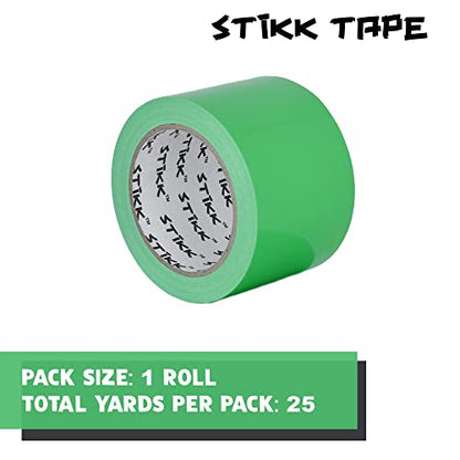 STIKK Duct Tape - Light Green Duck Tape - 3 inch x 25 Yards - Heavy Duty Tape for Repairs, Household Projects - for Commercial HVAC and Construction - Effective Heavy Duty Waterproof Duct Tape - color: Light Green