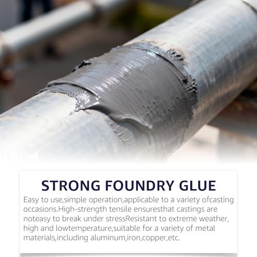 Strong Foundry Glue for Metal Repair,High Temperature Resistant Casting Repair Adhesive,Metal Repair Glue,Liquid Welding Filler for Metal Defects and Repairs 2PCS