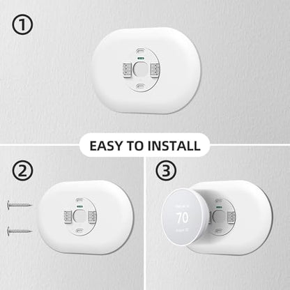 Compatible with Google Nest Thermostat 2020 Wall Plate Cover, Nest Thermostat Trim Kit, Nest Thermostat Wall Plate Cover, Easy Installation - Snow （2 Pack） - color: 2 Pack Snow