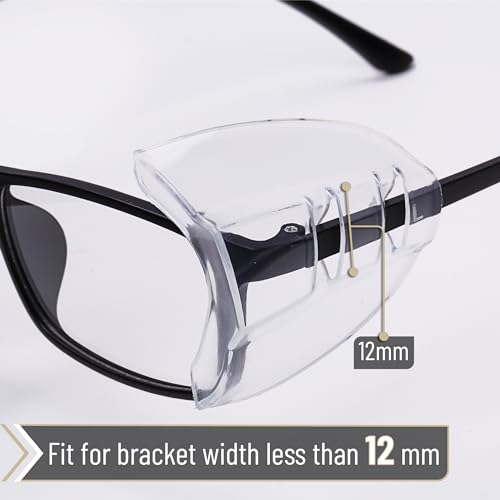 UNCO- Safety Side Shields for Glasses, 2/4/6/10/12/16/20/24/30/32 pcs, Safety Glasses Side Shields for Eyeglasses - style: 4 Pcs