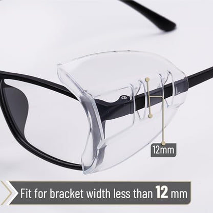 UNCO- Safety Side Shields for Glasses, 2/4/6/10/12/16/20/24/30/32 pcs, Safety Glasses Side Shields for Eyeglasses - style: 4 Pcs