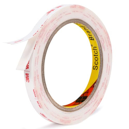 3M Double Sided Tape 0.39in X 9.85ft，Heavy Duty Removable Mounting Tape, Picture Hanging Adhesive Strips - size: 0.39in x 9.85ft